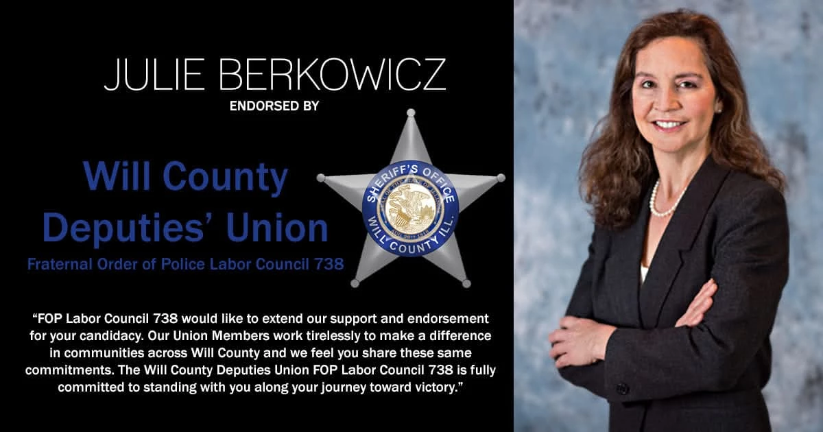 Will County Deputies’ Union endorsement of Julie Berkowicz